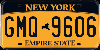 NY license plate GMQ9606
