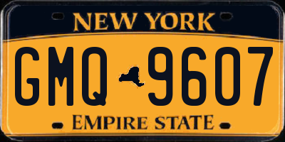 NY license plate GMQ9607