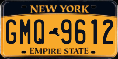 NY license plate GMQ9612