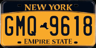 NY license plate GMQ9618