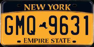 NY license plate GMQ9631