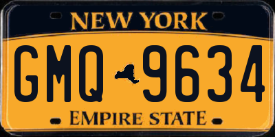 NY license plate GMQ9634