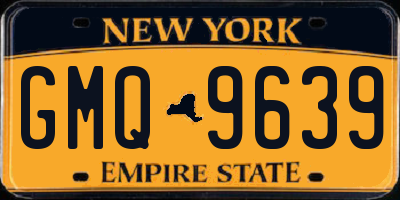 NY license plate GMQ9639