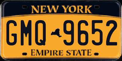 NY license plate GMQ9652