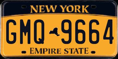 NY license plate GMQ9664