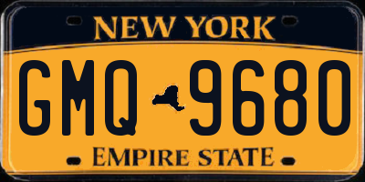 NY license plate GMQ9680