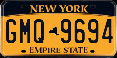 NY license plate GMQ9694