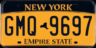 NY license plate GMQ9697