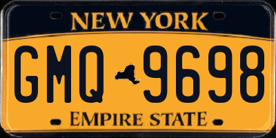 NY license plate GMQ9698