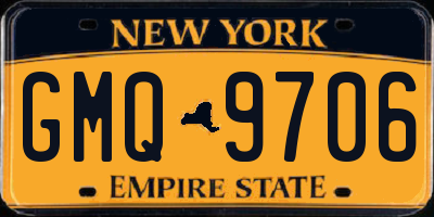 NY license plate GMQ9706