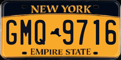 NY license plate GMQ9716