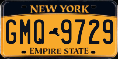 NY license plate GMQ9729