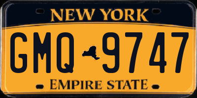 NY license plate GMQ9747
