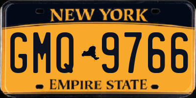 NY license plate GMQ9766