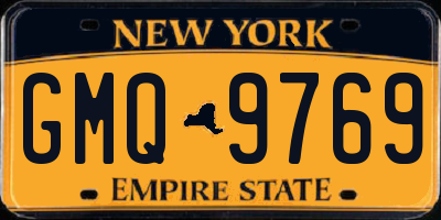 NY license plate GMQ9769