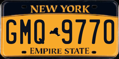 NY license plate GMQ9770