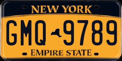 NY license plate GMQ9789