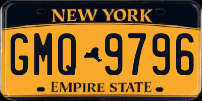NY license plate GMQ9796