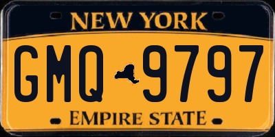 NY license plate GMQ9797