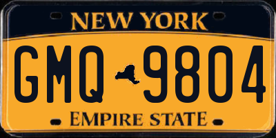 NY license plate GMQ9804