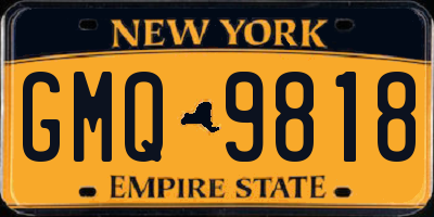 NY license plate GMQ9818