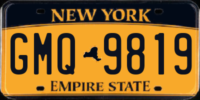 NY license plate GMQ9819