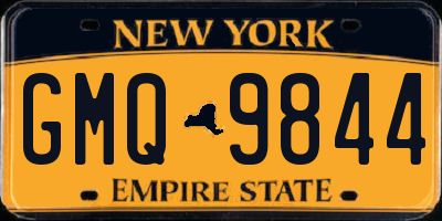 NY license plate GMQ9844