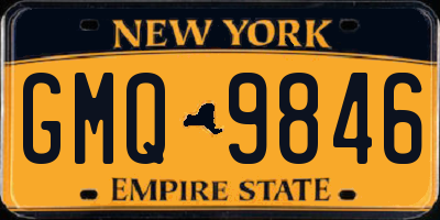 NY license plate GMQ9846