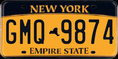 NY license plate GMQ9874