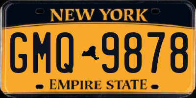 NY license plate GMQ9878
