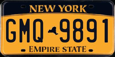 NY license plate GMQ9891