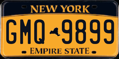 NY license plate GMQ9899