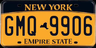 NY license plate GMQ9906