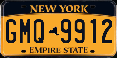 NY license plate GMQ9912