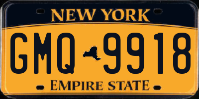 NY license plate GMQ9918
