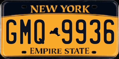 NY license plate GMQ9936