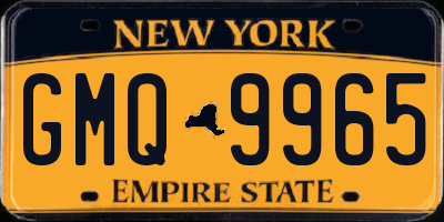 NY license plate GMQ9965