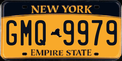 NY license plate GMQ9979