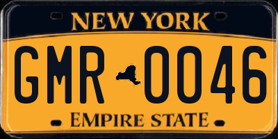 NY license plate GMR0046
