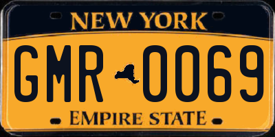 NY license plate GMR0069
