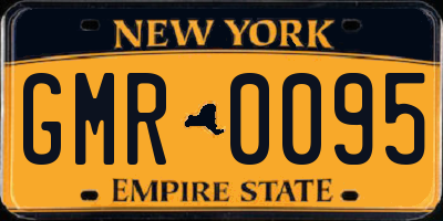 NY license plate GMR0095