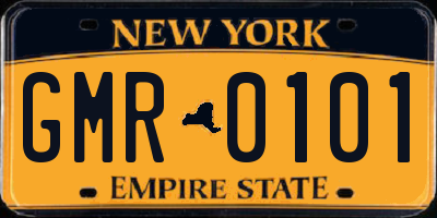 NY license plate GMR0101