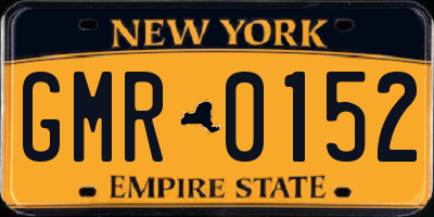 NY license plate GMR0152