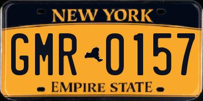 NY license plate GMR0157