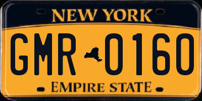 NY license plate GMR0160