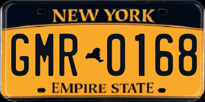 NY license plate GMR0168