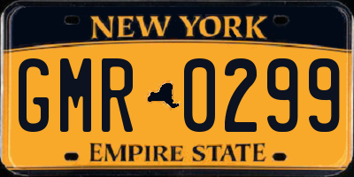 NY license plate GMR0299