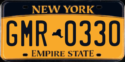 NY license plate GMR0330