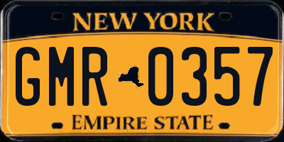 NY license plate GMR0357