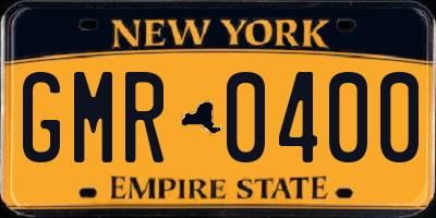 NY license plate GMR0400